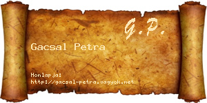 Gacsal Petra névjegykártya