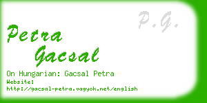 petra gacsal business card